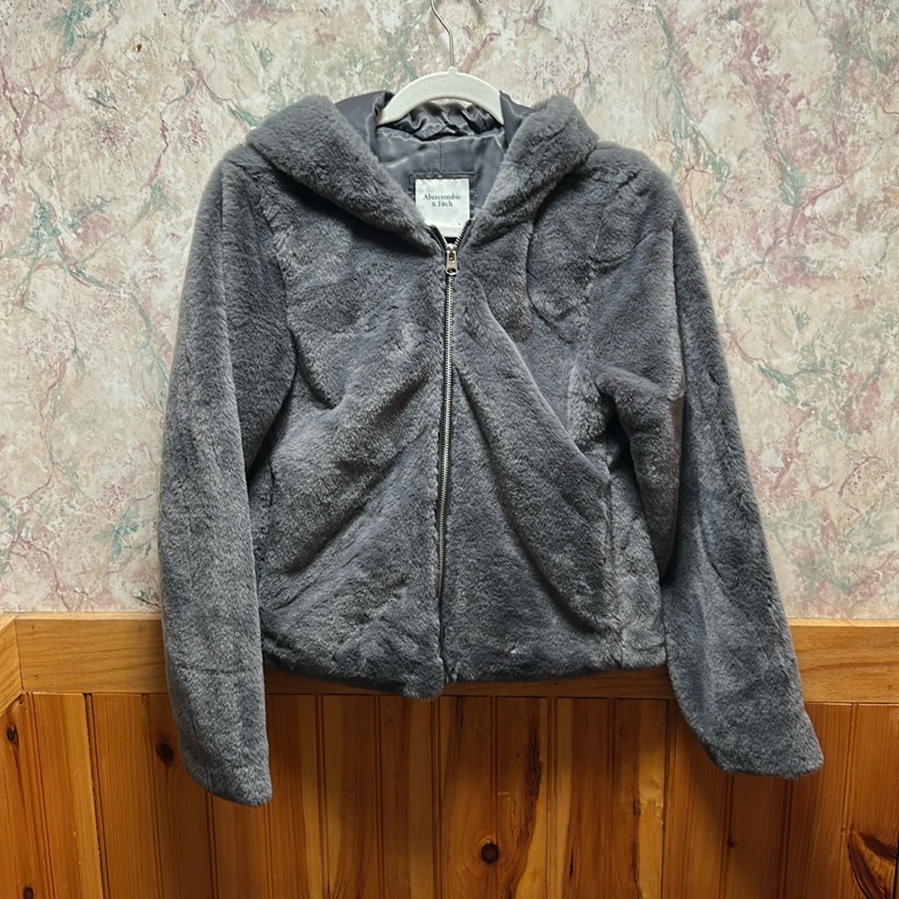 Faux Fur Zip Up Hoodie